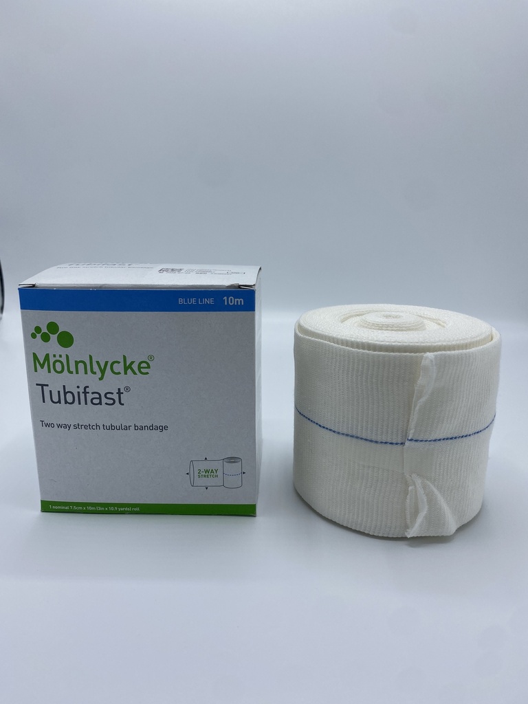 Tubifast 7.5cm x 10m Blauw